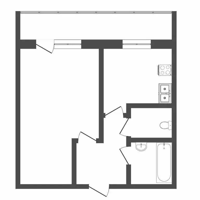 1-комнатная квартира: Винзили, улица Гагарина, 7 (30.5 м) - Фото 0