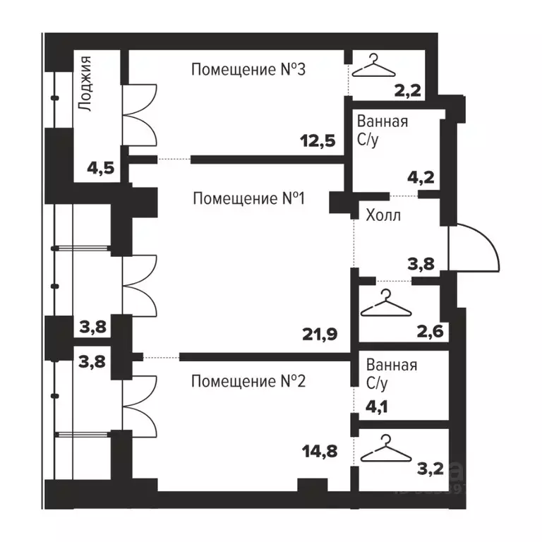 2-к кв. Челябинская область, Челябинск ул. Труда, 157А (69.3 м) - Фото 0