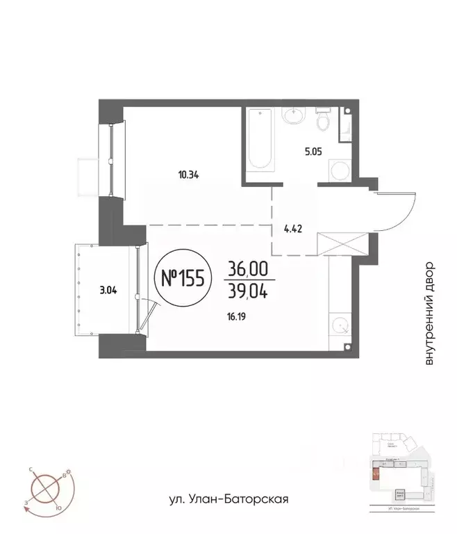 1-к кв. Иркутская область, Иркутск Макс жилой комплекс (39.04 м) - Фото 1