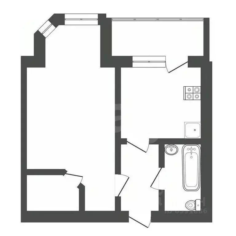 1-к кв. Тульская область, Тула ул. Вересаева, 18 (36.9 м) - Фото 2