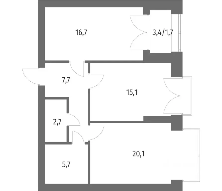 2-к кв. Санкт-Петербург ул. Академика Константинова, 1к1 (69.7 м) - Фото 0