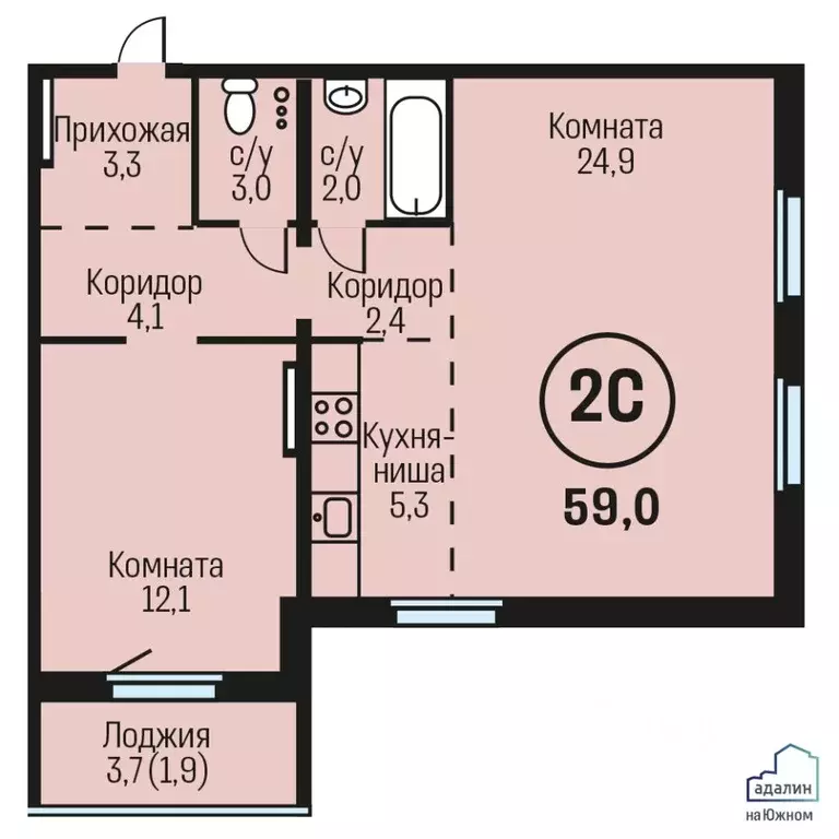 2-к кв. Алтайский край, Барнаул городской округ, Южный рп тракт Южный, ... - Фото 0