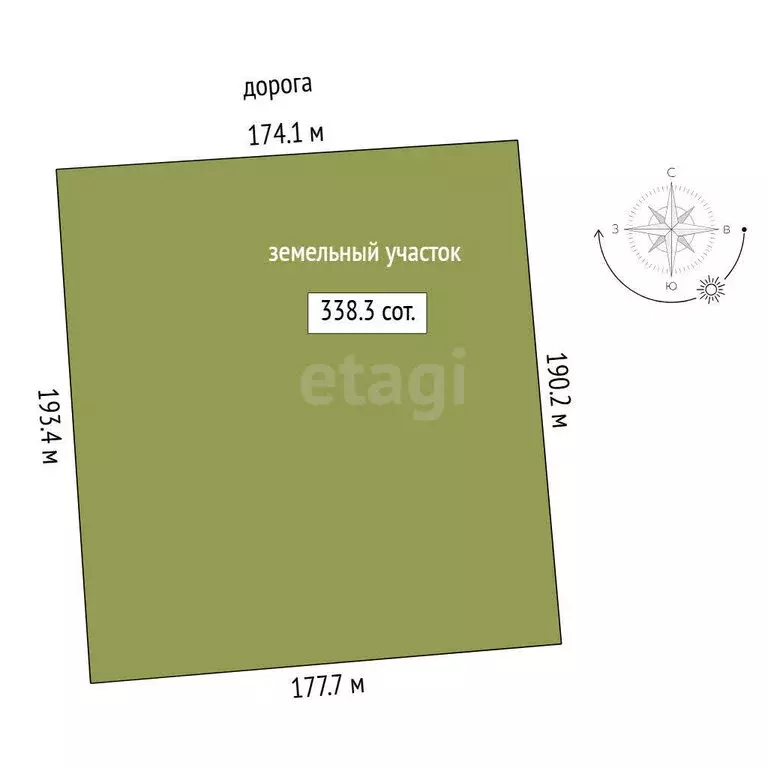 Участок в Тюмень (338.32 м) - Фото 1