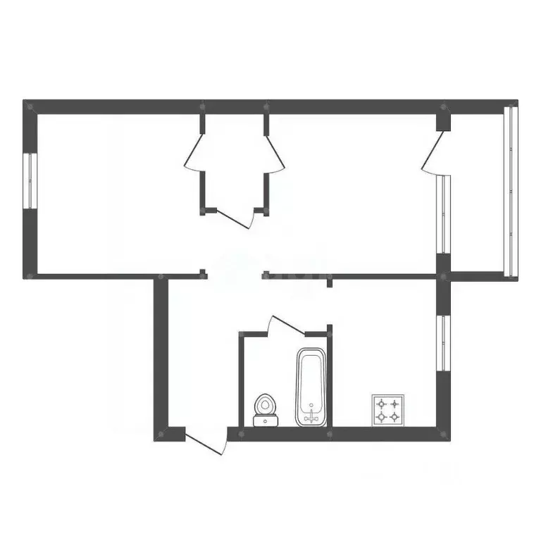 2-к кв. Амурская область, Белогорск ул. Скорикова, 20 (48.4 м) - Фото 0