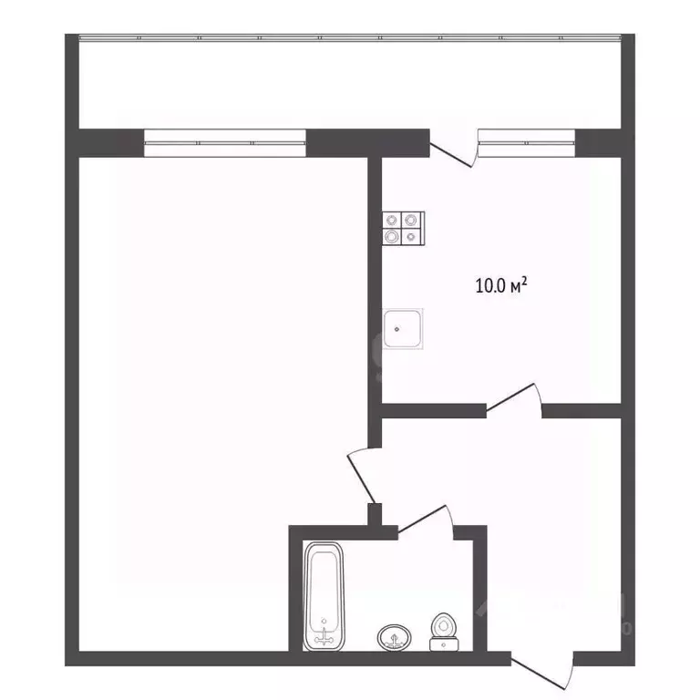 1-к кв. Тюменская область, Тюмень Мелиораторов мкр, ул. Голышева, 5 ... - Фото 1