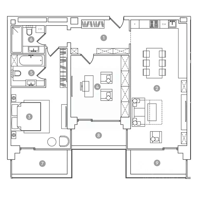 3-к кв. Москва просп. Академика Сахарова, 7 (116.9 м) - Фото 0
