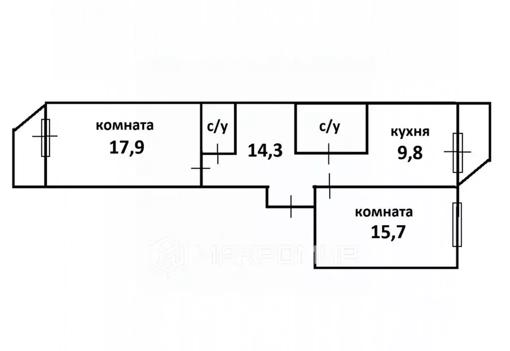 2-к кв. Санкт-Петербург просп. Ветеранов, 171к1 (63.7 м) - Фото 1