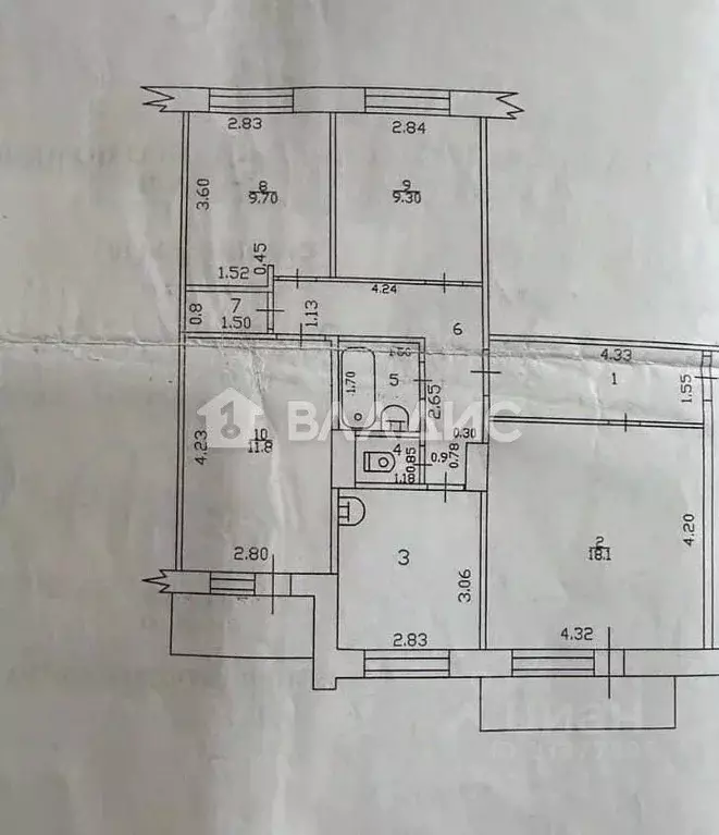 4-к кв. Алтайский край, Бийск Стахановская ул., 10 (75.3 м) - Фото 2