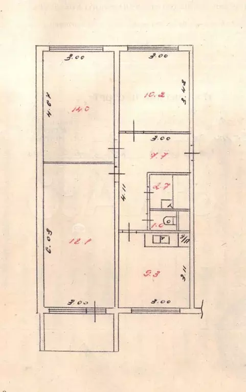 3-к. квартира, 63 м, 1/5 эт. - Фото 0