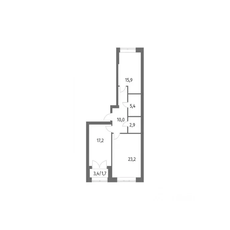 2-к кв. Санкт-Петербург ул. Академика Константинова, 1к1 (76.3 м) - Фото 0