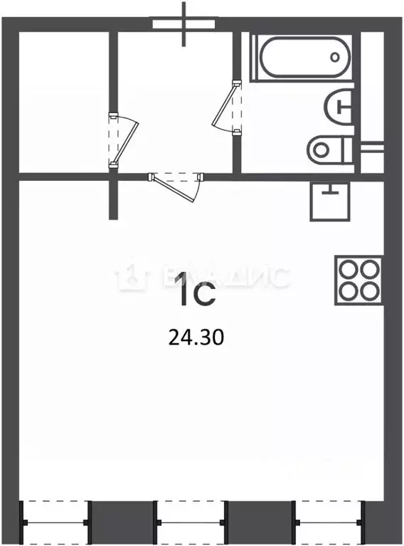 1-к кв. Москва ул. Светланова, 11к2 (43.1 м) - Фото 2