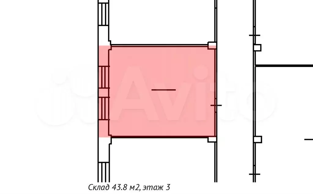 Склад 43.8 м на юге, грузовой лифт, зона разгрузки, рядом метро - Фото 0