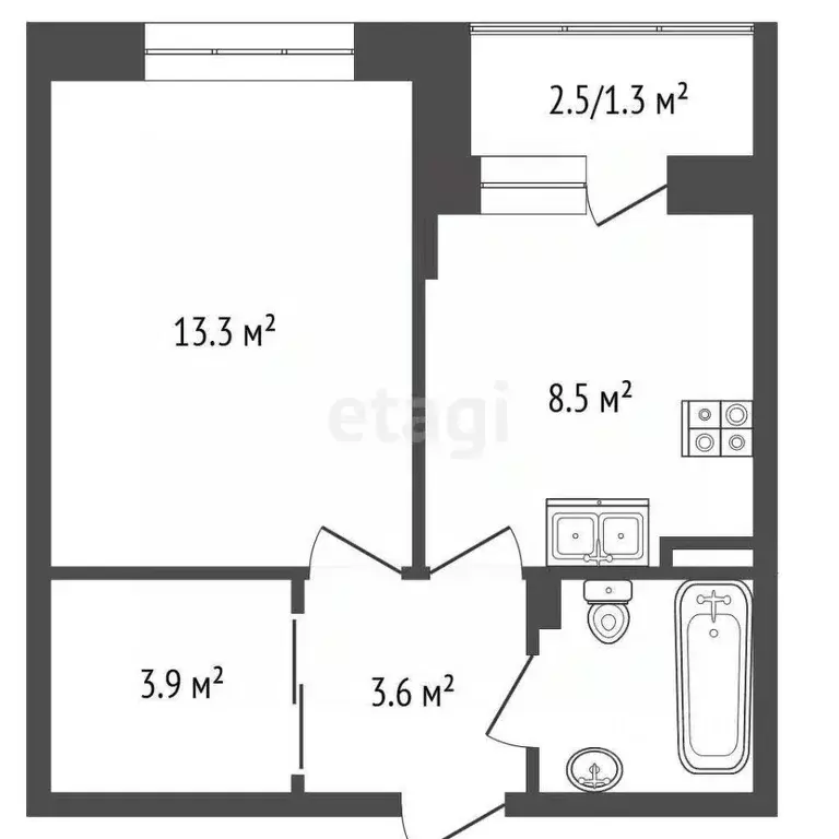 1-к кв. Московская область, Мытищи бул. Тенистый, 9 (32.7 м) - Фото 1