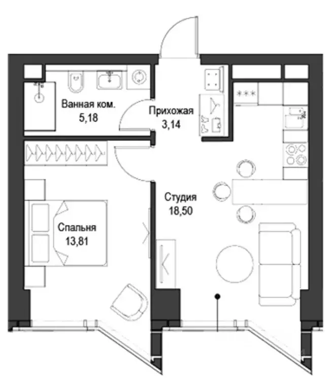 2-к кв. Москва Багратионовский проезд, 5Ак2 (40.6 м) - Фото 2