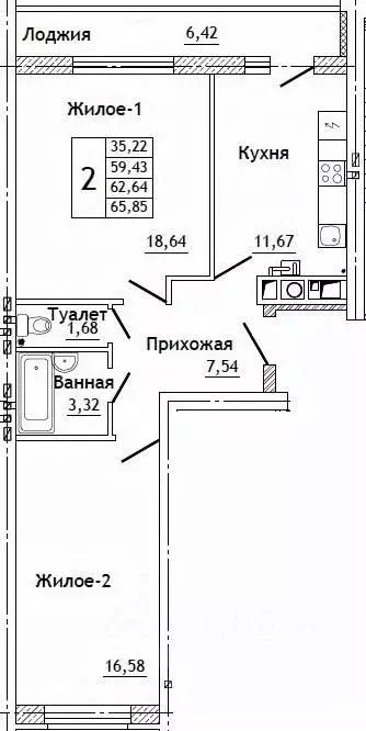 2-к кв. Смоленская область, Смоленский муниципальный округ, д. ... - Фото 0