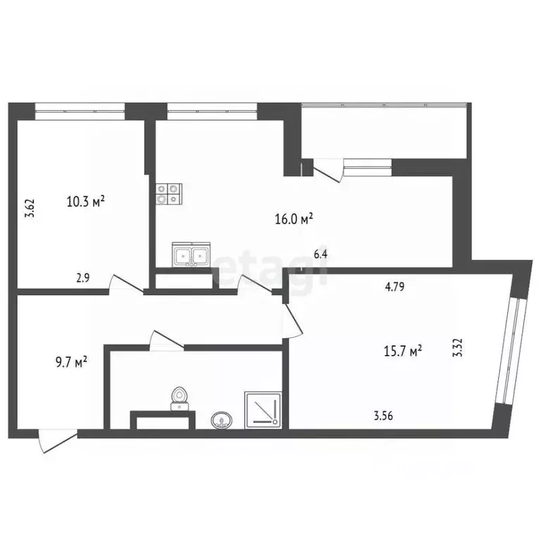 2-к кв. Ярославская область, Ярославский муниципальный округ, пос. ... - Фото 2