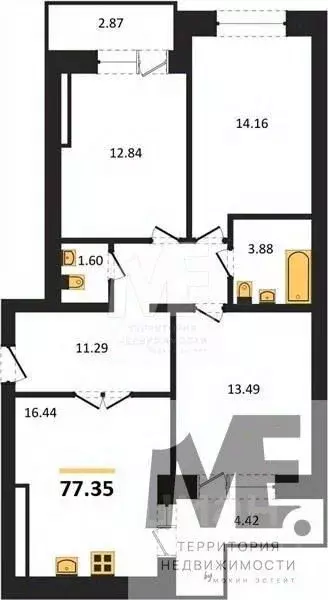 3-к кв. Калининградская область, Калининград Суздальская ул., 15 ... - Фото 0