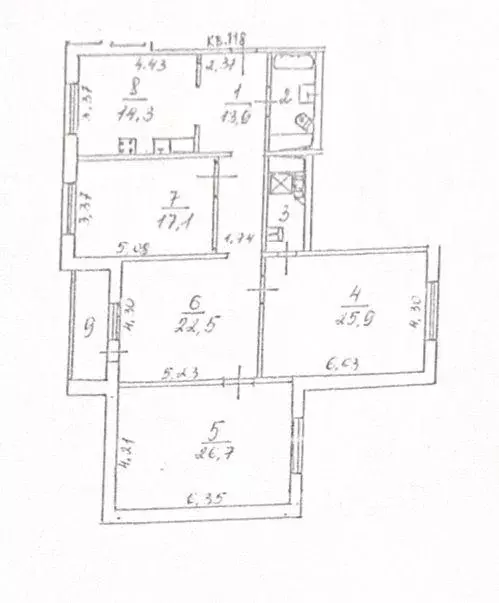 Квартира, 4 комнаты, 129.3 м - Фото 0