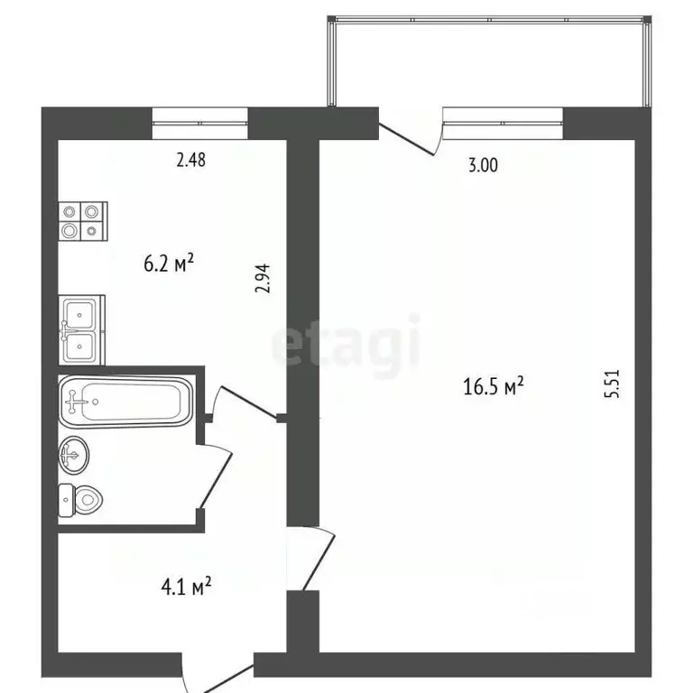 1-к кв. Хабаровский край, Николаевск-на-Амуре Школьная ул., 131 (30.0 ... - Фото 1