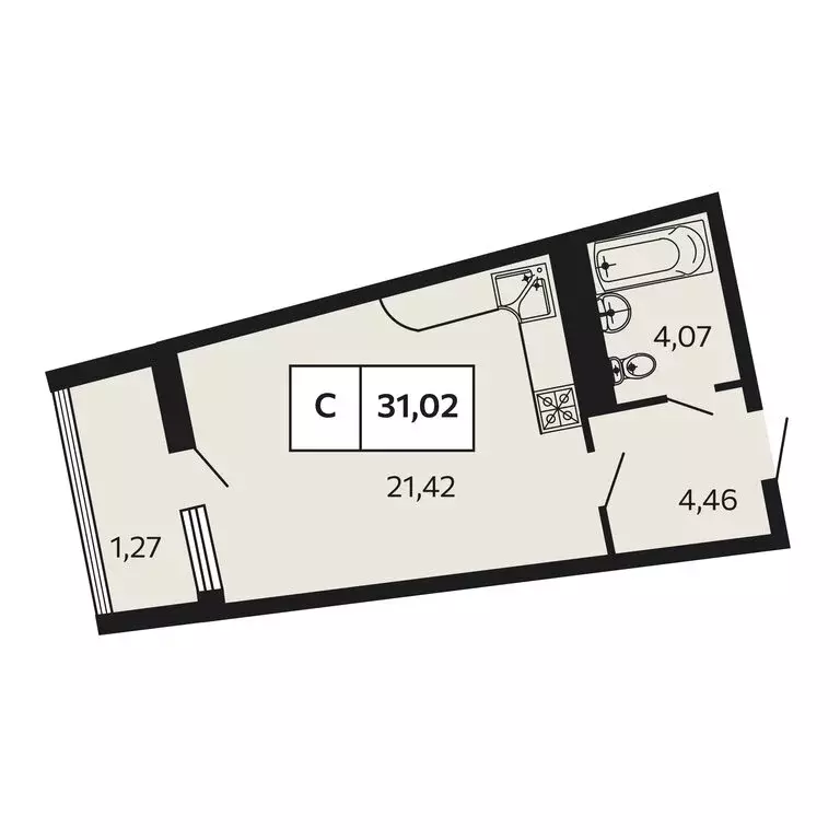 Квартира-студия: Сочи, Центральный район (31.02 м) - Фото 0