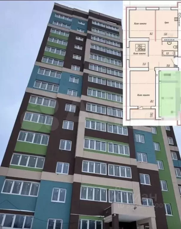 3-к кв. Ивановская область, Иваново ул. Парижской Коммуны, 55 (78.3 м) - Фото 1