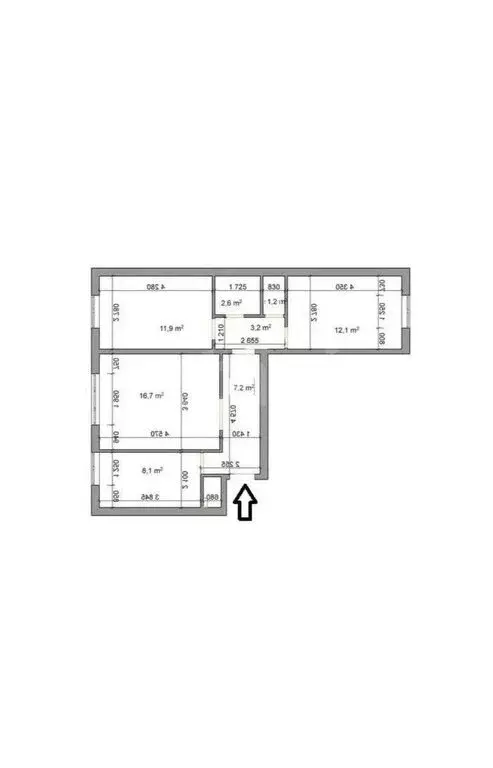 3-комнатная квартира: Курган, улица Володарского, 56 (64 м) - Фото 0