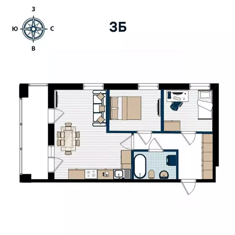 3-к кв. Приморский край, Владивосток ул. 2-я Поселковая (61.92 м) - Фото 1