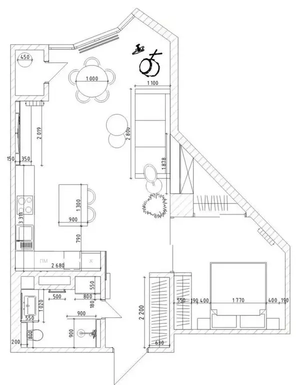 1-комнатная квартира: Краснодар, улица имени 40-летия Победы, 33/1 (60 ... - Фото 2