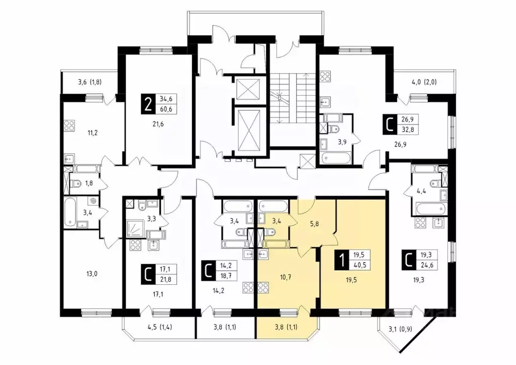 1-к кв. Московская область, Подольск Климовск мкр, ул. Школьная, 43 ... - Фото 1