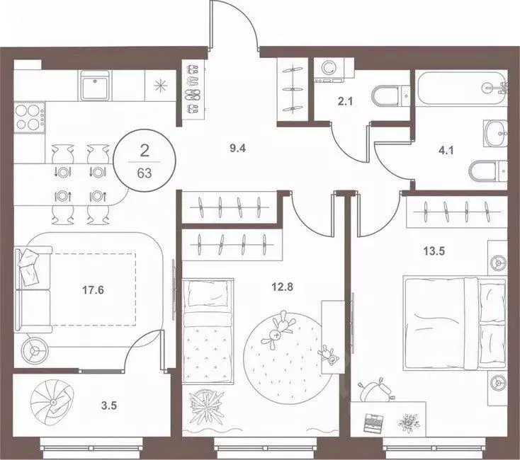 2-к кв. Пензенская область, Пенза Арбеково жилрайон, Дальнее Арбеково ... - Фото 1