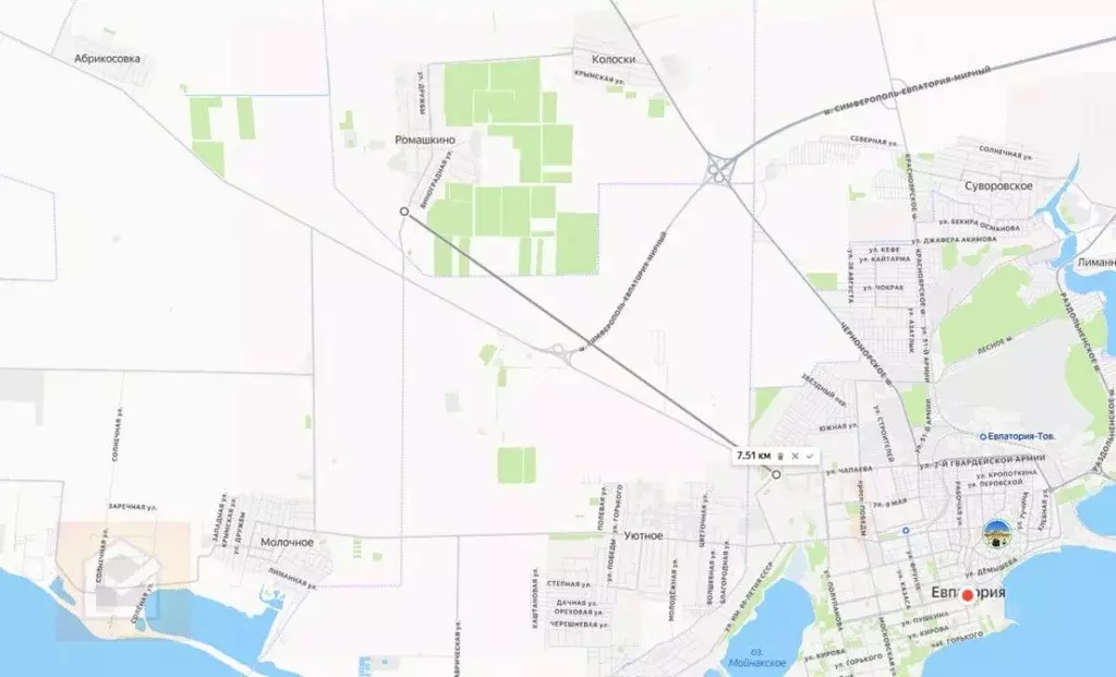 Участок в Крым, Сакский район, с. Ромашкино ул. Молодежная (6.5 сот.) - Фото 0