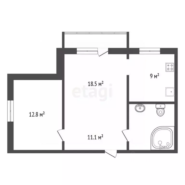 2-к кв. Красноярский край, Красноярск Взлетная ул., 8 (56.0 м) - Фото 2