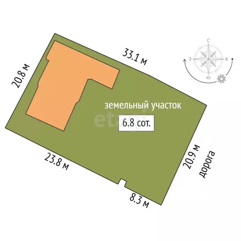 Дом в Алтайский край, Барнаул Паровозная ул., 34 (54 м) - Фото 2