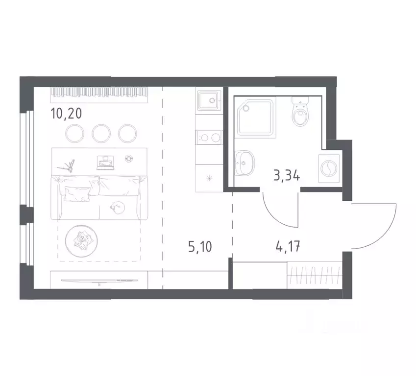 Студия Московская область, Ленинский городской округ, Мисайлово пгт, ... - Фото 1