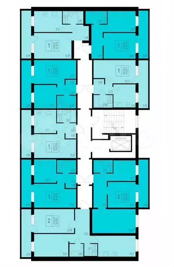 2-к. квартира, 53,3м, 2/9эт. - Фото 1