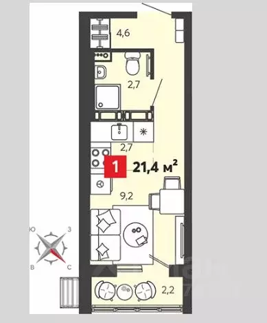 Студия Пензенская область, Пензенский район, Засечный сельсовет, с. ... - Фото 1