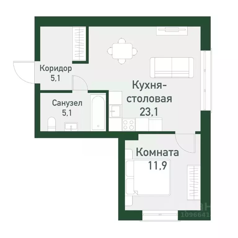 1-к кв. Челябинская область, Челябинский городской округ, пос. ... - Фото 0
