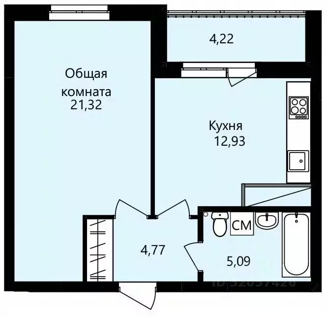 1-к кв. Мордовия, Саранск ул. Юрия Святкина, 14 (46.22 м) - Фото 0