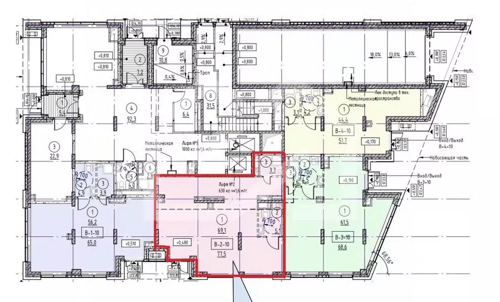 Помещение свободного назначения в Москва 3-я оч., Шагал жилой ... - Фото 2