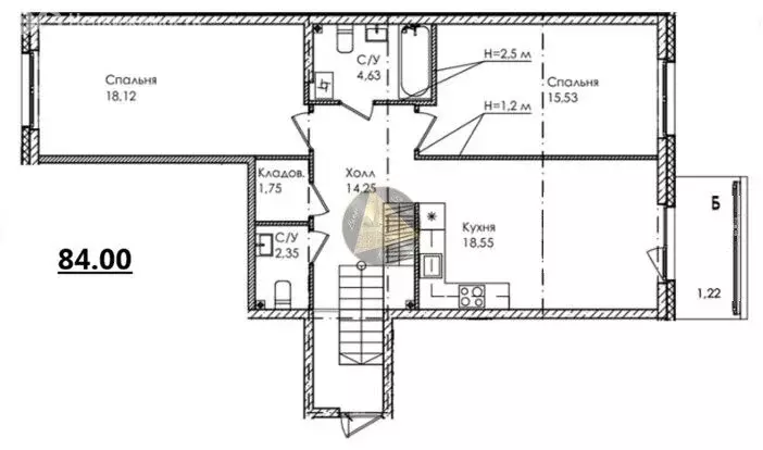 2-комнатная квартира: Сестрорецк, Авиационная улица, 5к1 (84 м) - Фото 1