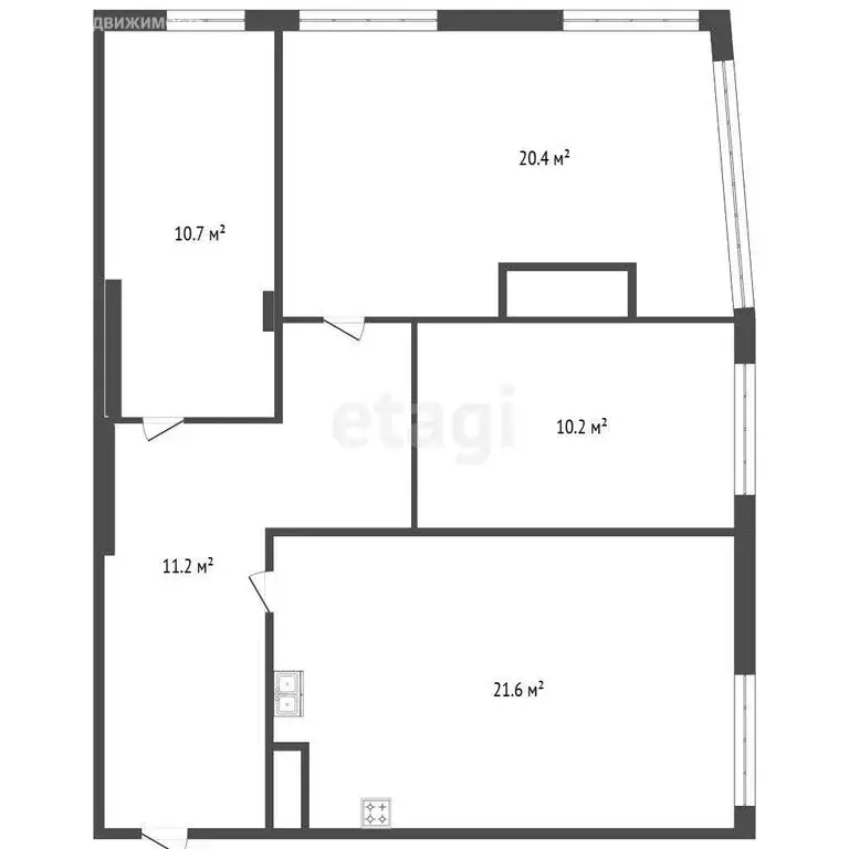2-комнатная квартира: деревня Глинка, 4-й проезд, 2 (83.9 м) - Фото 0