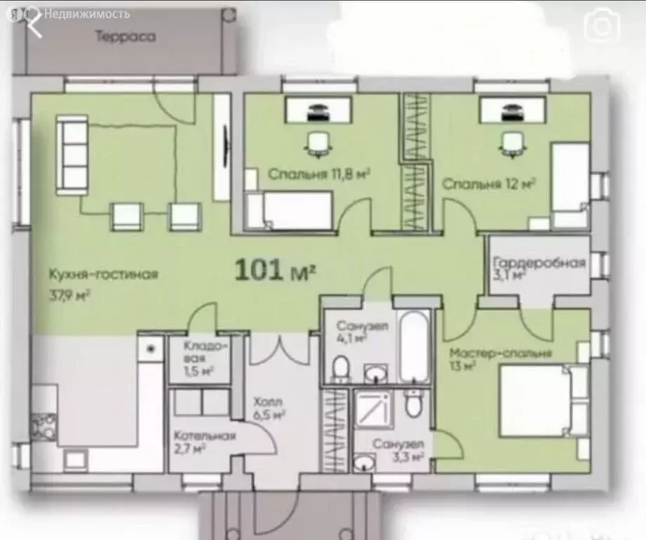 Дом в деревня Медвенка, коттеджный посёлок Ивановка, 6-й Богородицкий ... - Фото 1