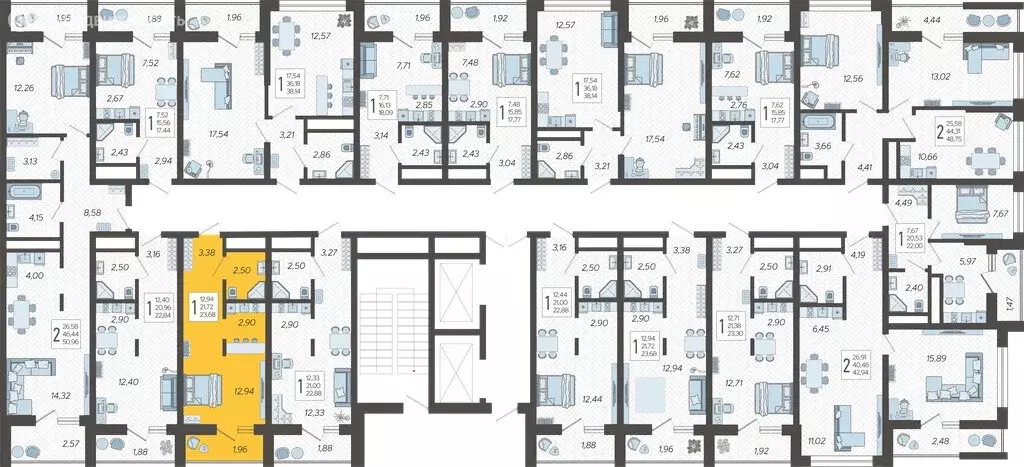 Квартира-студия: Сочи, микрорайон Бытха, Ясногорская улица, 16/2к4 ... - Фото 1