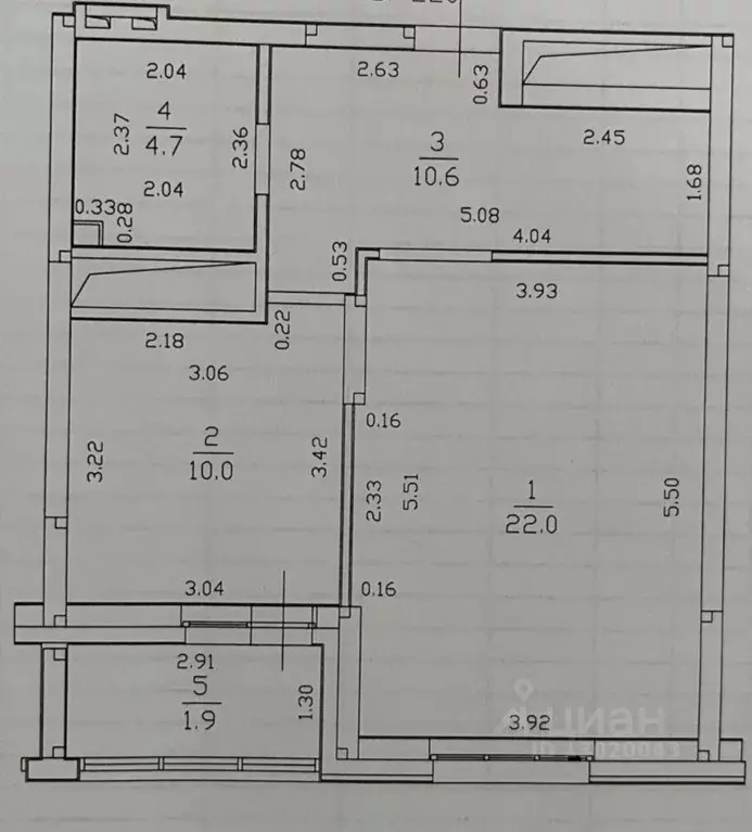 1-к кв. Татарстан, Казань ул. Карбышева, 50 (47.3 м) - Фото 2