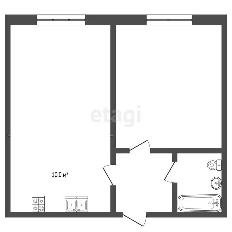 1-комнатная квартира: Нальчик, Кабардинская улица, 195Б (35 м) - Фото 1