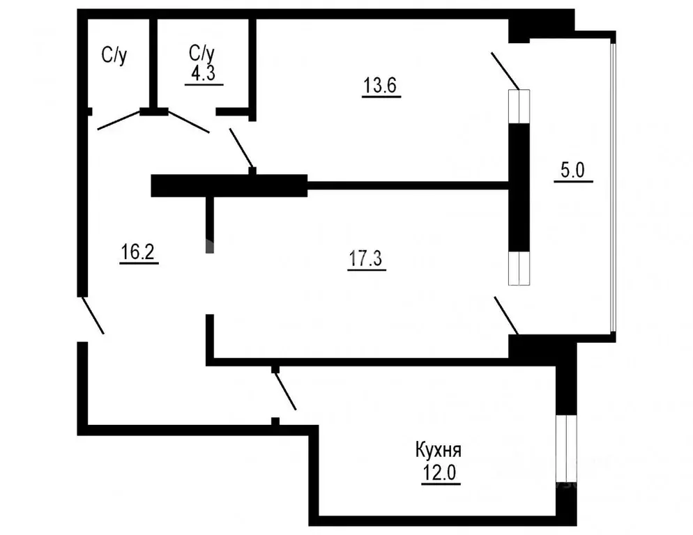 2-к кв. Тюменская область, Тюмень ул. Николая Федорова, 17к2 (58.6 м) - Фото 2