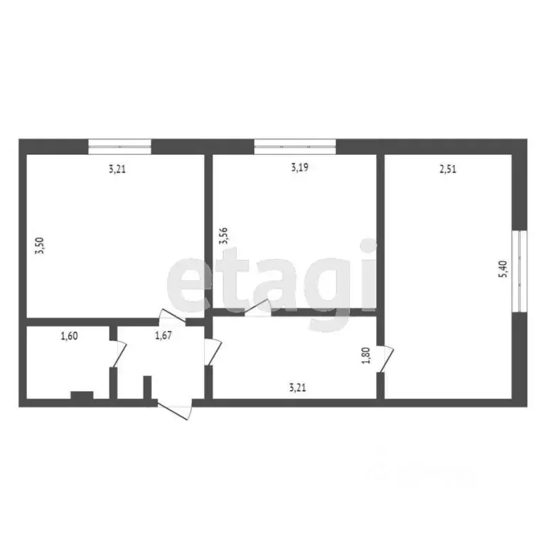 3-к кв. Вологодская область, Вологда ул. Мальцева, 33 (47.7 м) - Фото 2