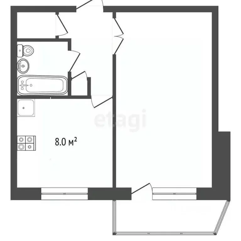 1-к кв. Архангельская область, Архангельск наб. Северной Двины, 116к1 ... - Фото 1