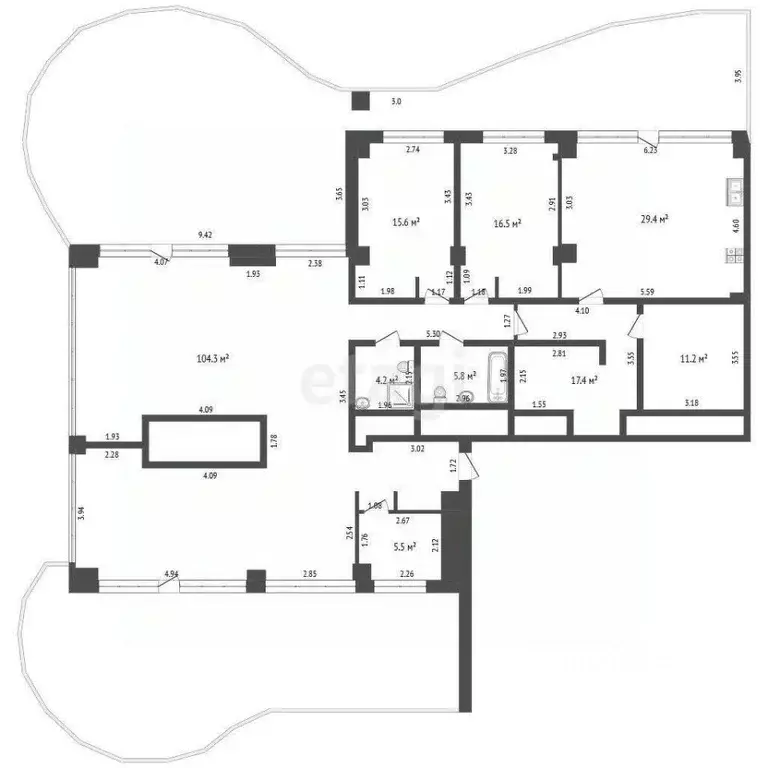 3-к кв. Крым, Ялта проезд Парковый, 6А (378.0 м) - Фото 2