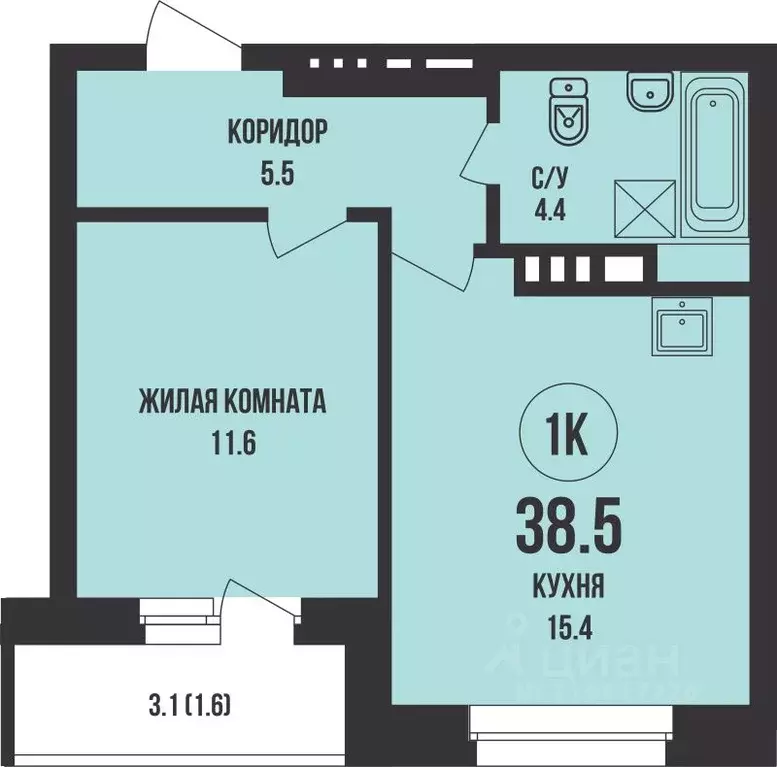 1-к кв. Новосибирская область, Новосибирск ул. Имени генерал-майора ... - Фото 0